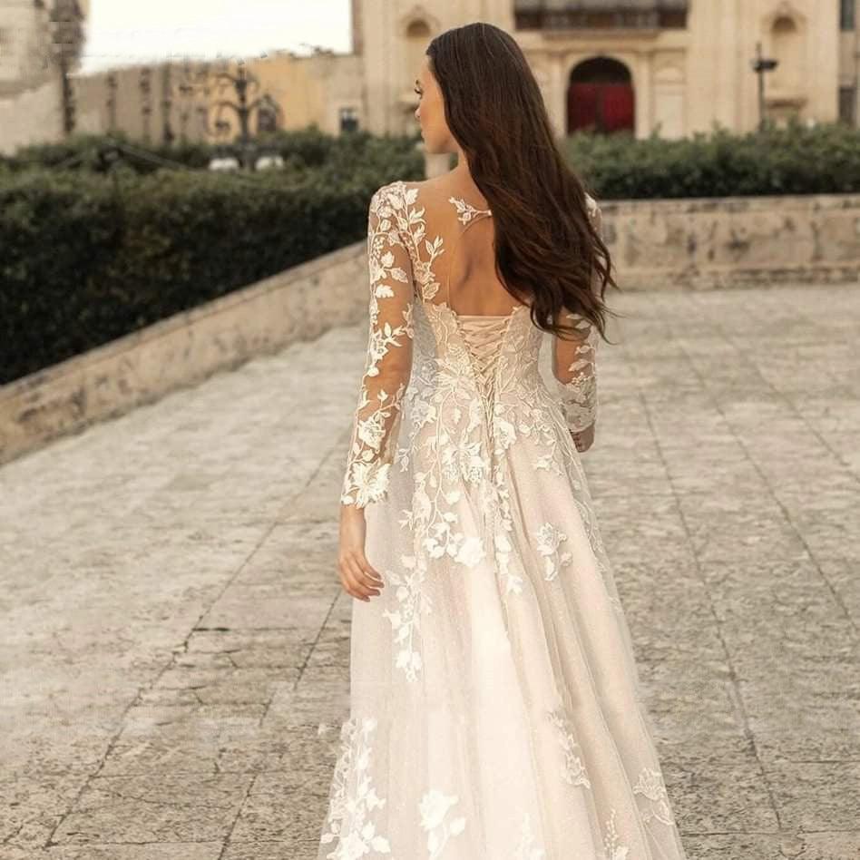 Long Sleeve Wedding Dress Mori Style - HEPSIBAH SHOP