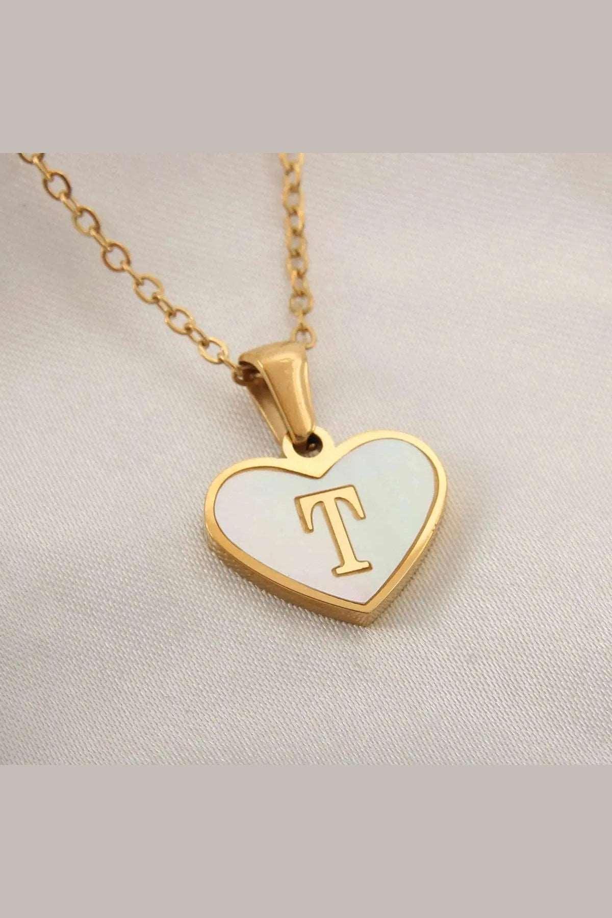 26 Letter Heart-shaped Necklace - HEPSIBAH SHOP