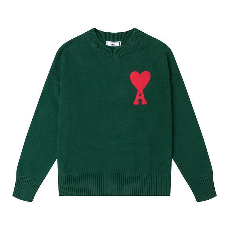 Heart Letter Embroidered Crew Neck Pullover Sweater - HEPSIBAH SHOP