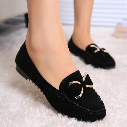 Fashion Bowknot Flat Loafers Cozy Shoes - HEPSIBAH SHOP