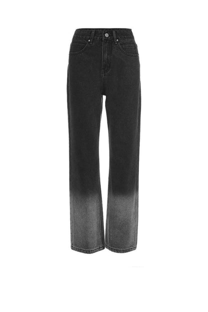 Gradient Contrasting Smoke Grey Love Jeans - HEPSIBAH SHOP