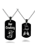Her Cowboy His Angel Necklace - HEPSIBAH SHOP