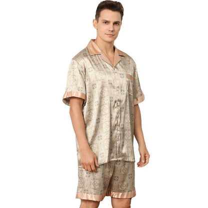 Men's Summer Printed Short-sleeved Shorts Pajamas - HEPSIBAH SHOP