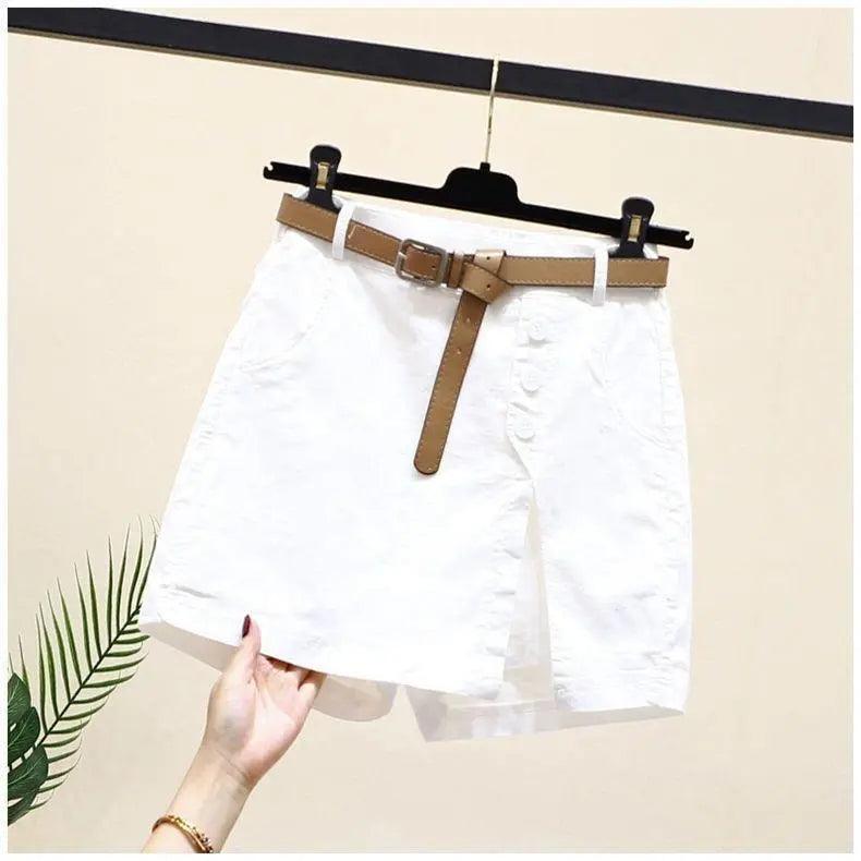 Summer New Button Women's High Waist Shorts - HEPSIBAH SHOP