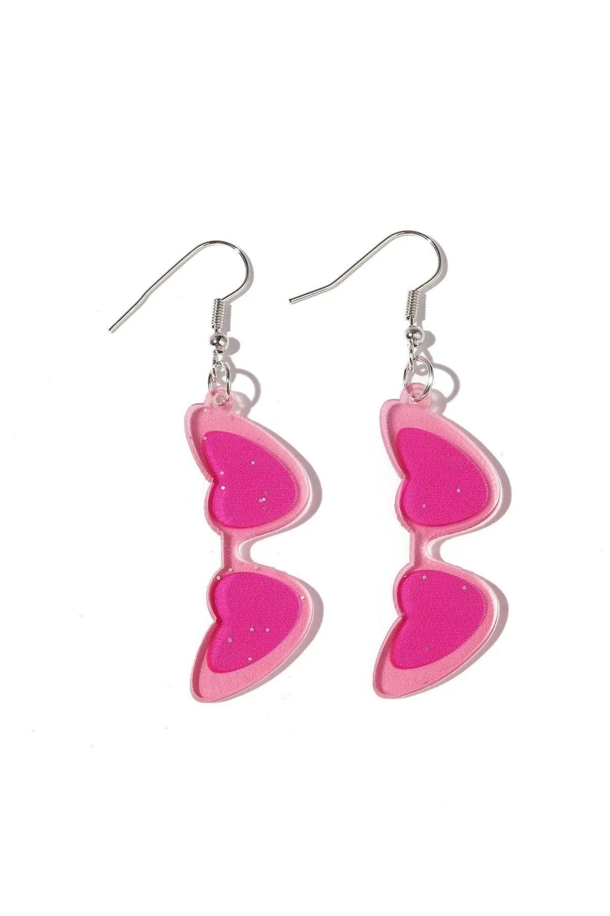 Transparent Acrylic Love Heart Earrings - HEPSIBAH SHOP