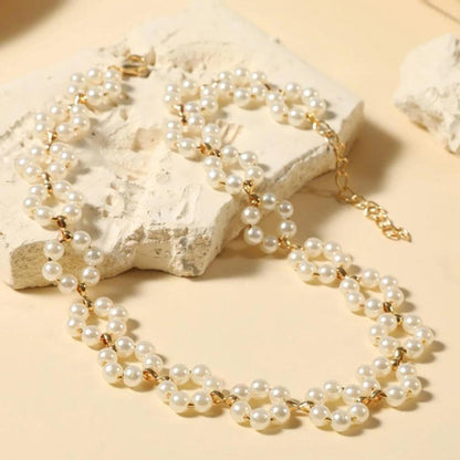 Ins Pearl Flowers Necklace Women's Clavicle Chain Jewelry Accessories - HEPSIBAH SHOP