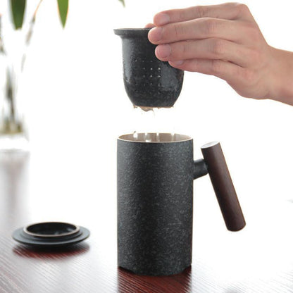 Commercial Japanese Mugs With Wooden Handles