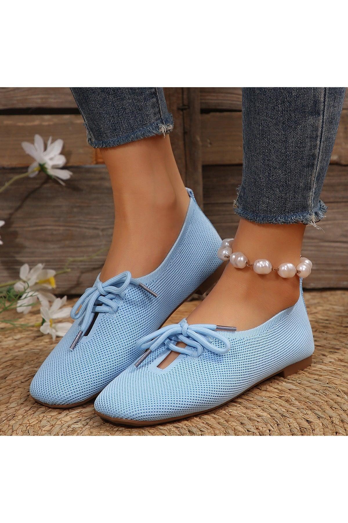 Casual Lace-up Mesh Flats Shoes Women - HEPSIBAH SHOP