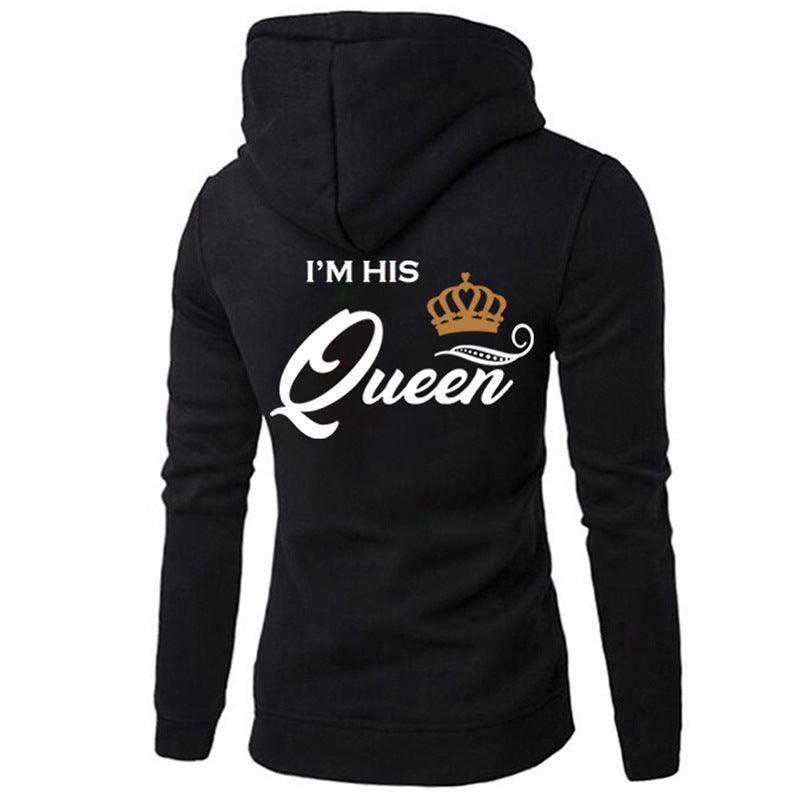 Her King His Queen Couple Hooded Sweater - HEPSIBAH SHOP