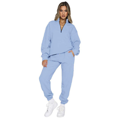 Women's Fashion Zipper Sweater Two-piece Set - HEPSIBAH SHOP