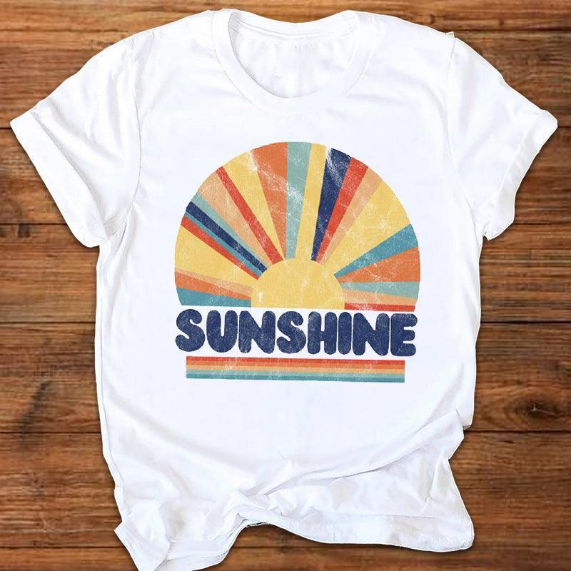 Summer Printed T-shirt Women's Top - HEPSIBAH SHOP