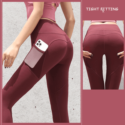 Gym Sport Seamless Leggings With Pockets - HEPSIBAH SHOP