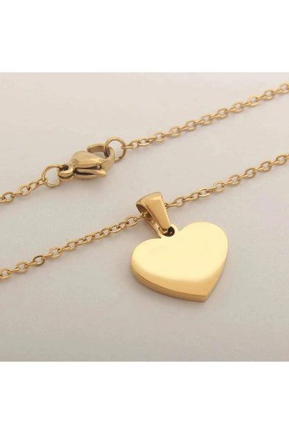 26 Letter Heart-shaped Necklace-HEPSIBAH SHOP