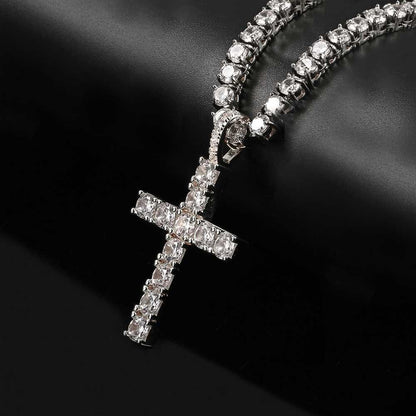 Solid Large Cross Pendant Necklace - HEPSIBAH SHOP