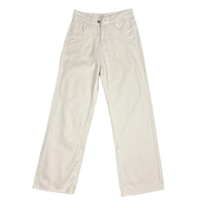 Women's Off-white Straight Jeans - HEPSIBAH SHOP