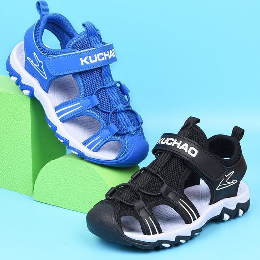 Boys Sandals Baotou Summer Soft Sole Black Children's Beach Shoes Boys Sandals Non-slip - HEPSIBAH SHOP