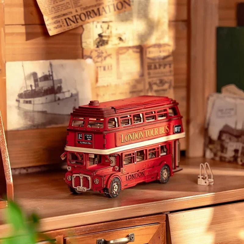 Creation Set London Bus Diy Cottage Jigsaw Model 3 Dstereo Hand-assembled Toys Gift - HEPSIBAH SHOP