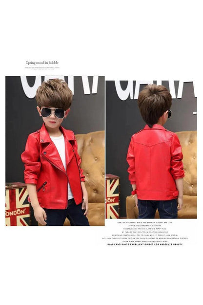 Girls And Boys Korean Children's Leather Jackets - HEPSIBAH SHOP