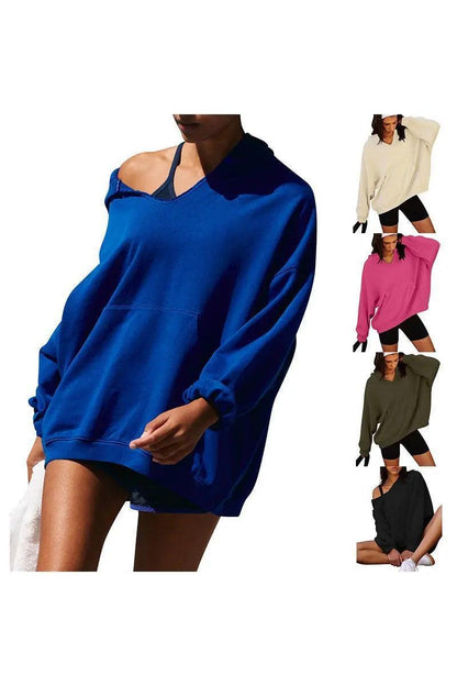 Women's Oversized Casual Hooded Sweatshirt - HEPSIBAH SHOP