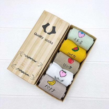 5 Pairs Ladies Mid-Calf Socks Gift Box - HEPSIBAH SHOP