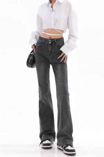 Retro American Slightly Flared Jeans Women - HEPSIBAH SHOP