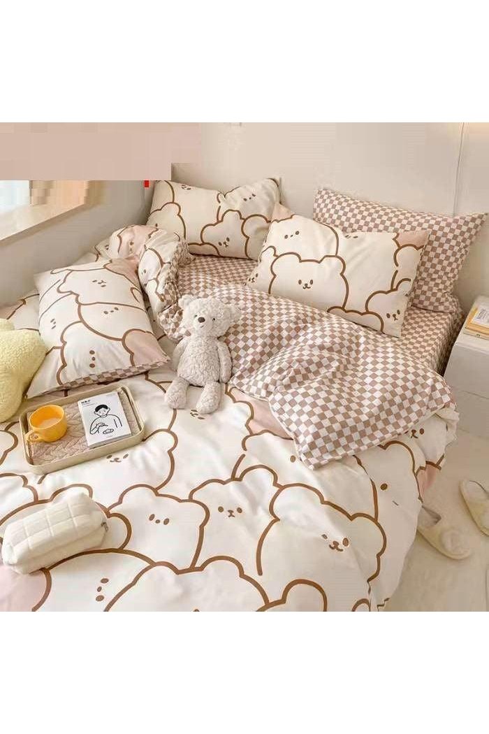 Cartoon Bear 4-pc Bedding Set - HEPSIBAH SHOP