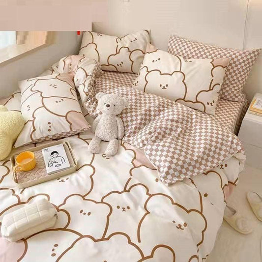 Cartoon Bear 4-pc Bedding Set - HEPSIBAH SHOP