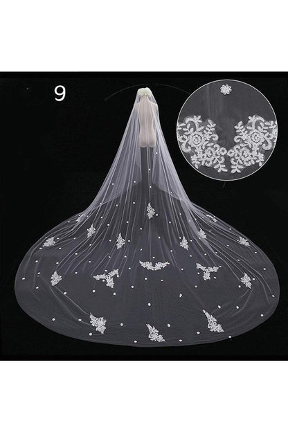 Wedding Dress Long Tail Luxury Super Fairy Wedding Veil - HEPSIBAH SHOP