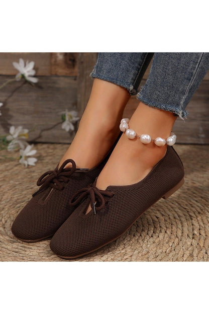 Casual Lace-up Mesh Flats Shoes Women - HEPSIBAH SHOP