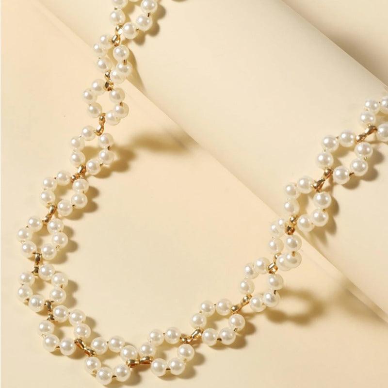 Ins Pearl Flowers Necklace Women's Clavicle Chain Jewelry Accessories - HEPSIBAH SHOP