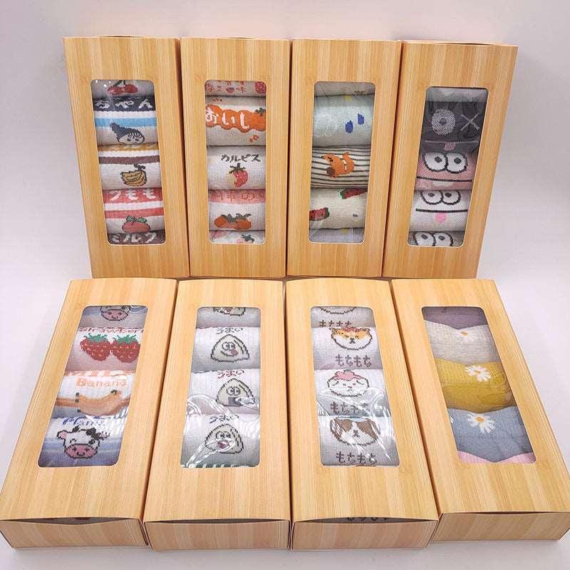 5 Pairs Ladies Mid-Calf Socks Gift Box - HEPSIBAH SHOP