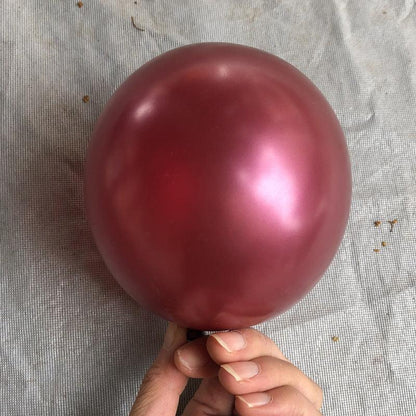 Burgundy Pearl Latex Helium Balloons Wine Red Party Globos - HEPSIBAH SHOP