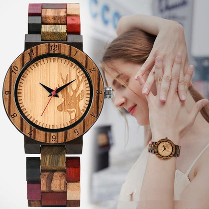 Classic Women's Elk Quartz Wooden Watch - HEPSIBAH SHOP