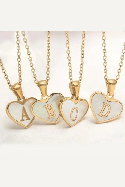 26 Letter Heart-shaped Necklace-HEPSIBAH SHOP