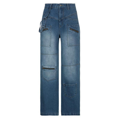 Women's Heavy Zipper Cargo Jeans - HEPSIBAH SHOP