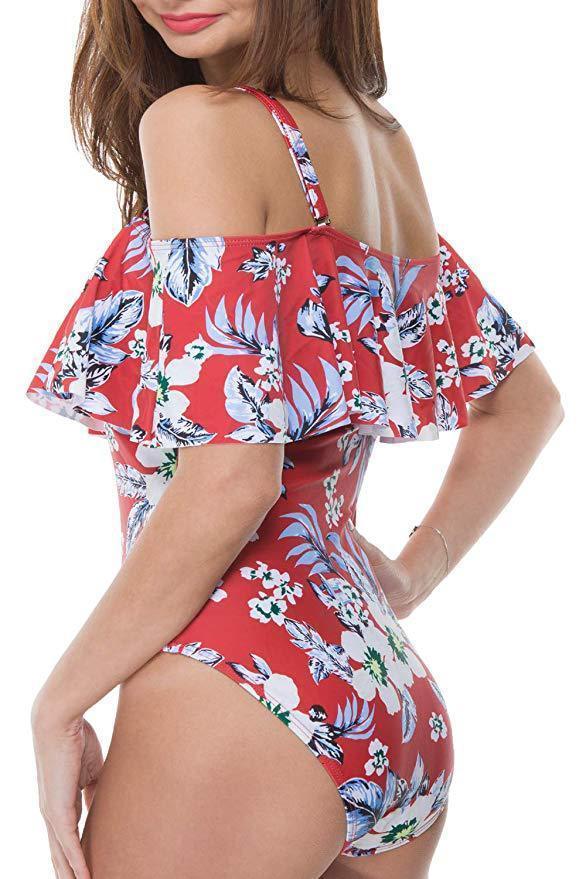 Slim Off Shoulder Women's One-piece Swimsuit - HEPSIBAH SHOP