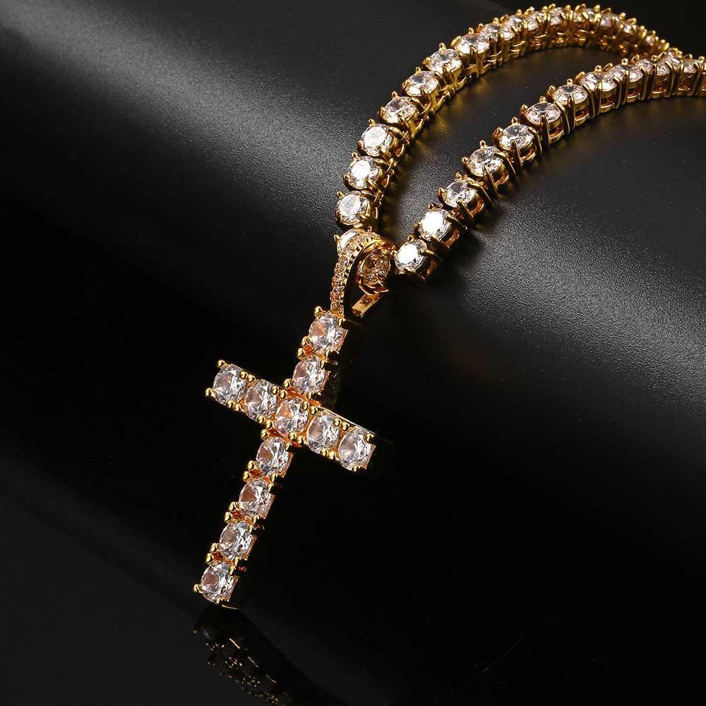 Solid Large Cross Pendant Necklace - HEPSIBAH SHOP