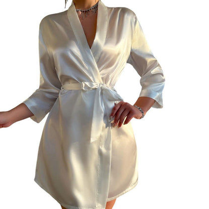 Women's Pajamas Imitated Silk Pajamas Nightgown Sexy