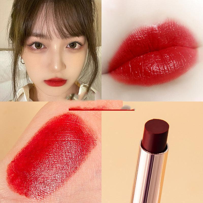 Golden Thin Tube Semi-matte Velvet Matte Moisturizing Lipstick