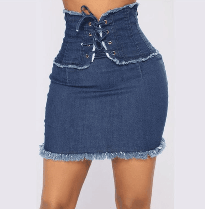 New Women's Jean Short High Waist Skirt - HEPSIBAH SHOP