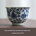 Office Blue And White Porcelain Tea Cup Kung Fu