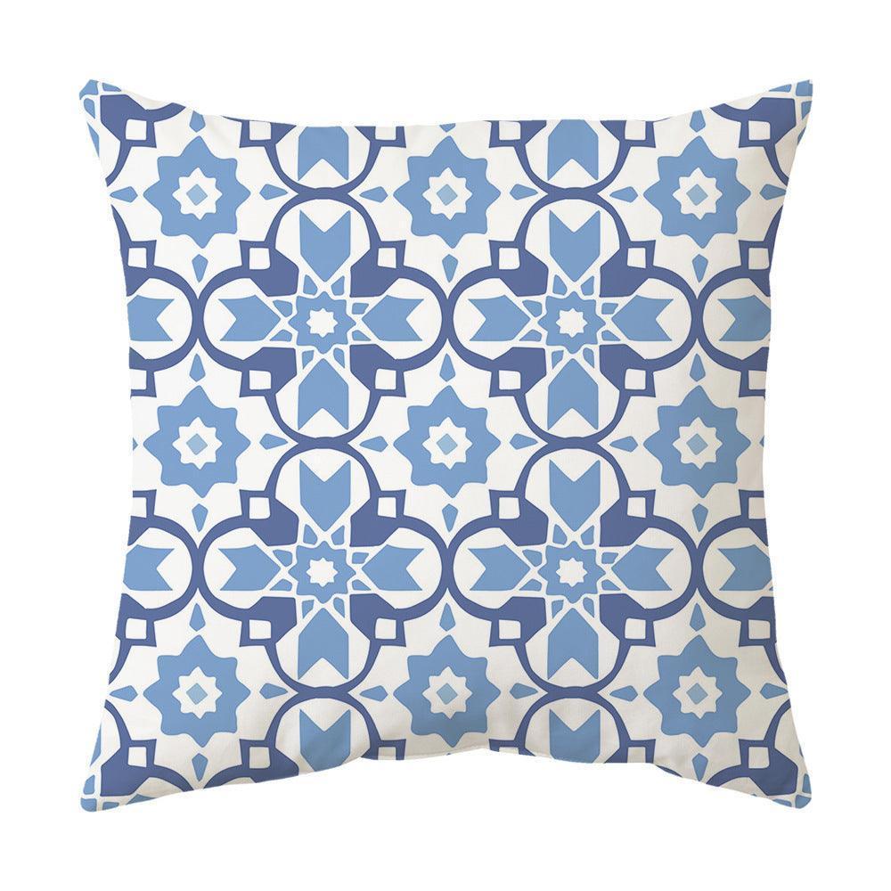 Blue Theme Simple Pattern Printed Pillowcase