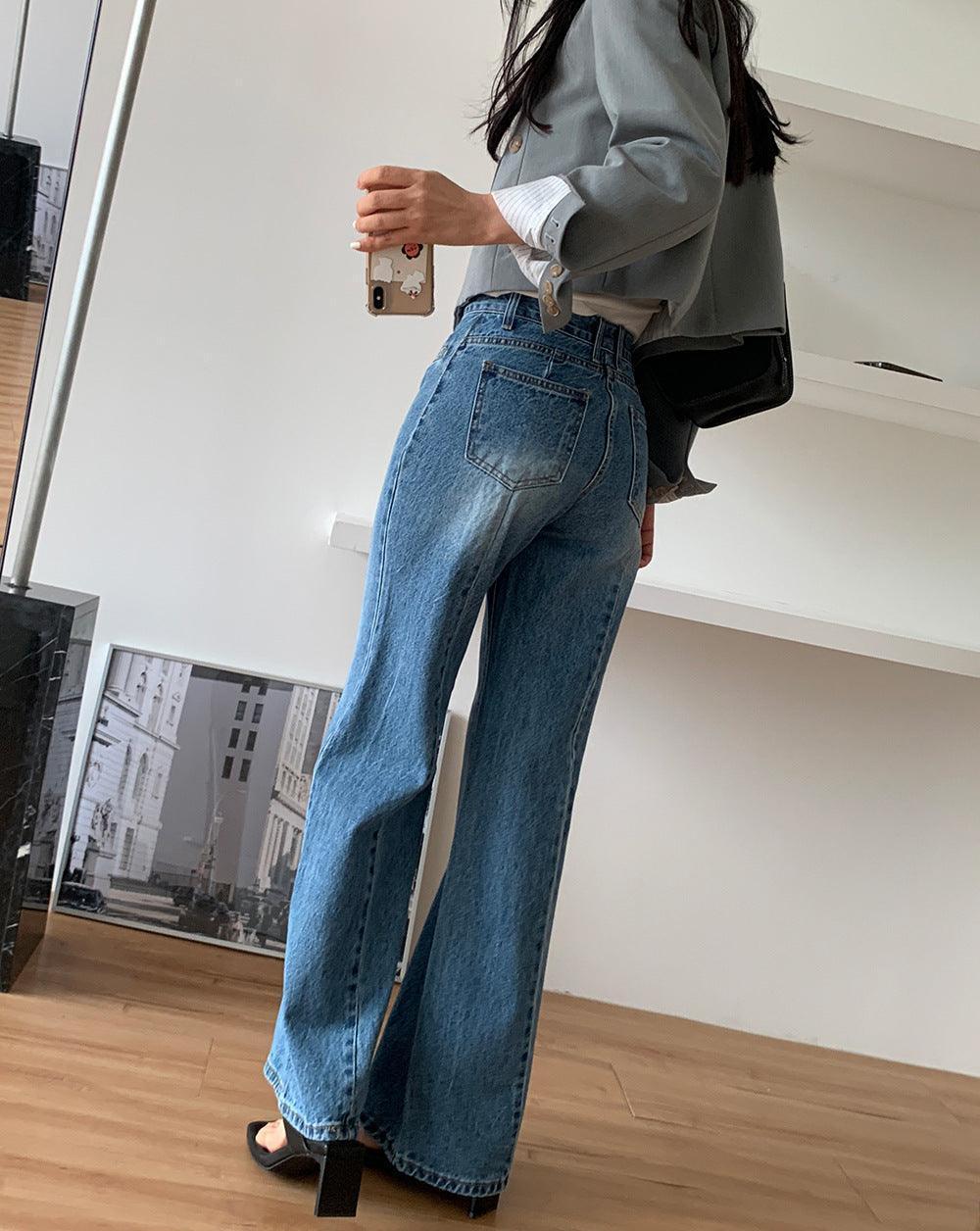 Retro High Waist Slimming Jeans Women - HEPSIBAH SHOP