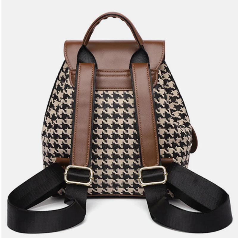 Houndstooth Backpack High Capacity Travel Bags - HEPSIBAH SHOP