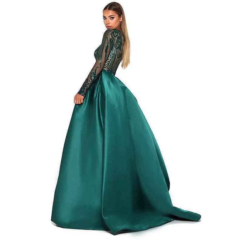 Women's Dark Green Wedding Dress - HEPSIBAH SHOP