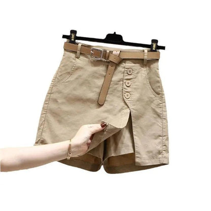 Summer New Button Women's High Waist Shorts - HEPSIBAH SHOP