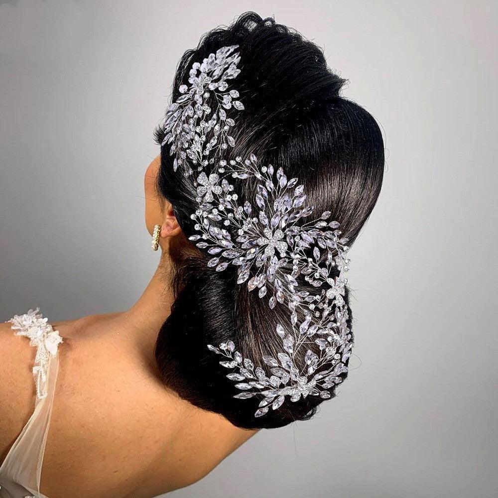 Bridal Wedding Headdress Lengthened Rhinestone Alloy - HEPSIBAH SHOP