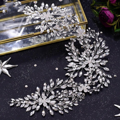 Bridal Wedding Headdress Lengthened Rhinestone Alloy - HEPSIBAH SHOP