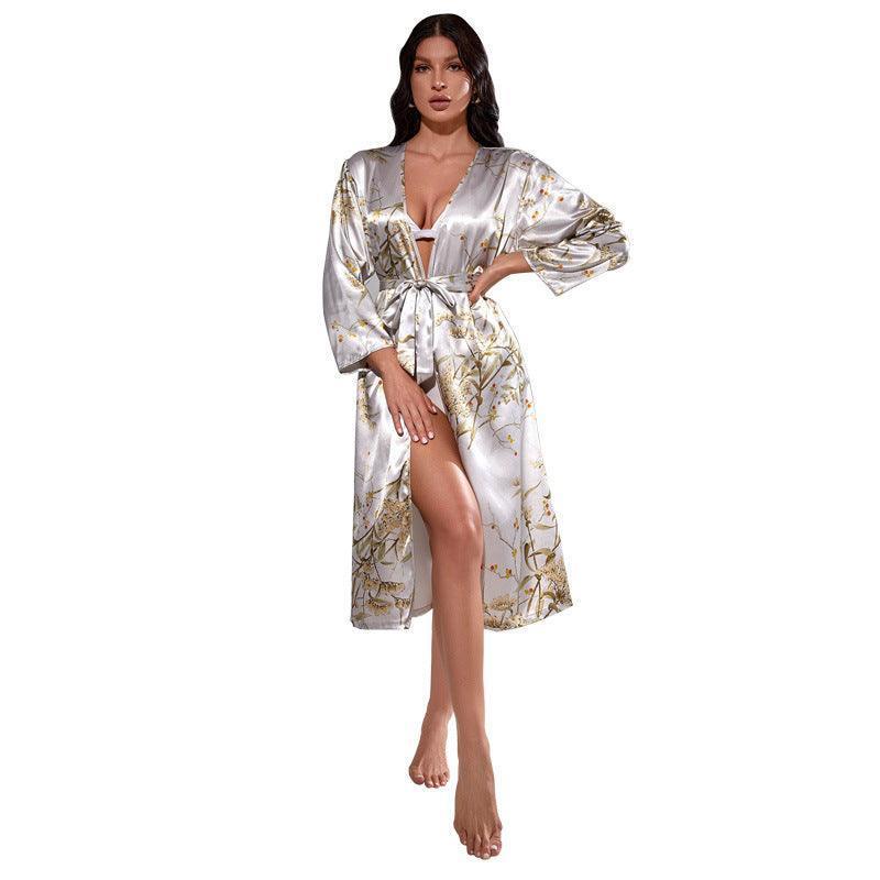 Medium Sleeve Long Belted Morning Gown - HEPSIBAH SHOP