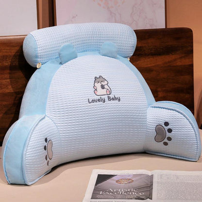 New Waffle Ice Silk Lumbar Support Pillow Cool Feeling Bed Head Back Cushion Sofa Soft Case Pillow Pillow Chair Waist Pillow Factory